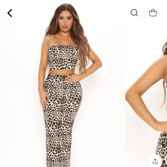 Bandu leopard skirt set - Picture 2 of 2